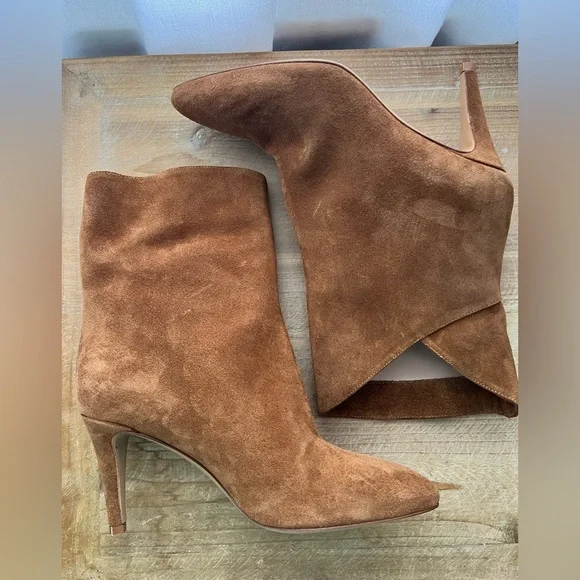 New Bruno Magli Pistoia Suede Boot in Cognac Size 9.5 - Picture 6 of 11